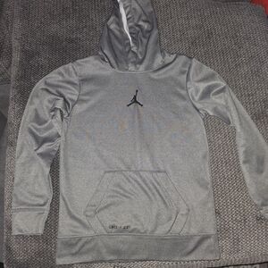 Jordan Gray Hoodie Pull Over Excellent Condition Kids Size Large